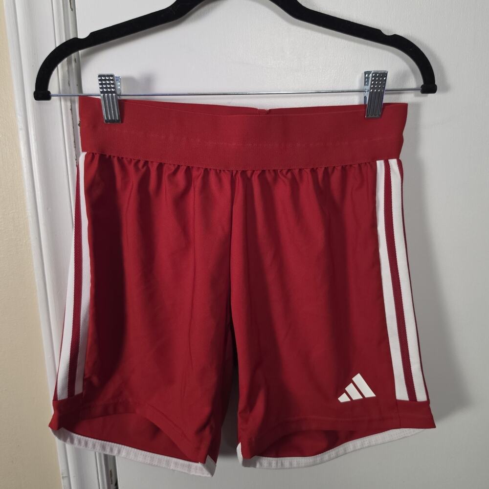 NEW Adidas Women's Tiro 23 CM Show Aeroready Power Red Soccer Shorts Size S - Picture 2 of 8